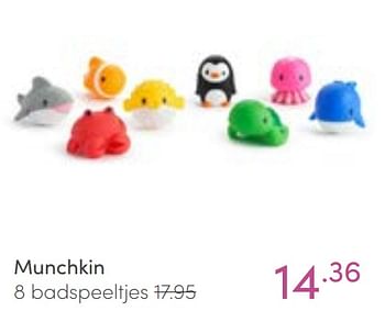 Aanbiedingen Munchkin 8 badspeeltjes - Munchkin - Geldig van 13/02/2022 tot 19/02/2022 bij Baby & Tiener Megastore