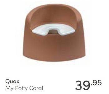Aanbiedingen Quax my potty coral - Quax - Geldig van 13/02/2022 tot 19/02/2022 bij Baby & Tiener Megastore