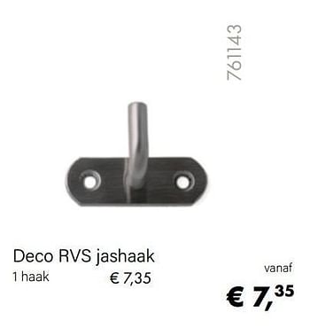 Aanbiedingen Deco rvs jashaak 1 haak - IBE - Geldig van 14/02/2022 tot 28/03/2022 bij Multi Bazar