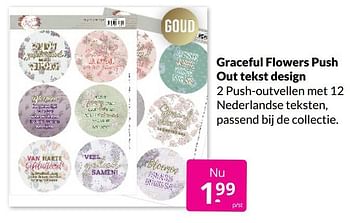 Aanbiedingen Graceful flowers push out tekst design - Huismerk - Boekenvoordeel - Geldig van 12/02/2022 tot 19/02/2022 bij Boekenvoordeel