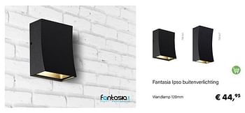 Aanbiedingen Fantasia ipso buitenverlichting wandlamp - Fantasia - Geldig van 14/02/2022 tot 28/03/2022 bij Multi Bazar