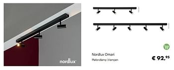 Aanbiedingen Nordlux omari plafondlamp 3 lampen - nordlux - Geldig van 14/02/2022 tot 28/03/2022 bij Multi Bazar
