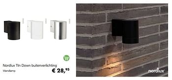 Aanbiedingen Nordlux tin down buitenverlichting wandlamp - nordlux - Geldig van 14/02/2022 tot 28/03/2022 bij Multi Bazar
