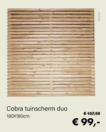 Aanbiedingen Cobra tuinscherm duo - Huismerk - Multi Bazar - Geldig van 14/02/2022 tot 28/03/2022 bij Multi Bazar