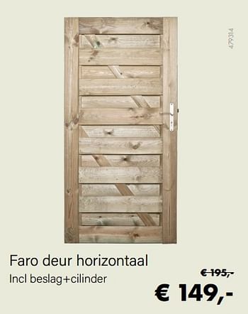 Aanbiedingen Faro deur horizontaal - Huismerk - Multi Bazar - Geldig van 14/02/2022 tot 28/03/2022 bij Multi Bazar