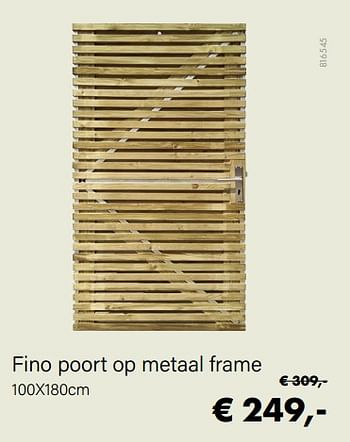 Aanbiedingen Fino poort op metaal frame - Huismerk - Multi Bazar - Geldig van 14/02/2022 tot 28/03/2022 bij Multi Bazar