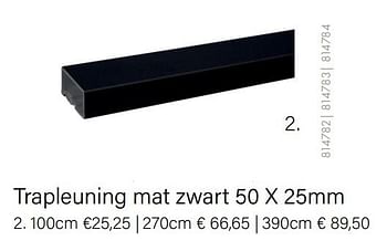 Aanbiedingen Trapleuning mat zwart - CanDo - Geldig van 14/02/2022 tot 28/03/2022 bij Multi Bazar
