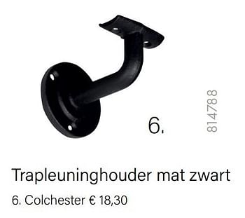 Aanbiedingen Trapleuninghouder mat zwart colchester - CanDo - Geldig van 14/02/2022 tot 28/03/2022 bij Multi Bazar