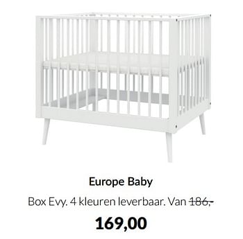 Aanbiedingen Europe baby box evy - Europe baby - Geldig van 15/02/2022 tot 14/03/2022 bij Babypark