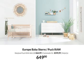 Aanbiedingen Europe baby sterre - puck raw - Europe baby - Geldig van 15/02/2022 tot 14/03/2022 bij Babypark