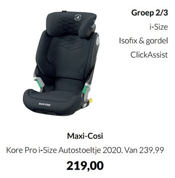 Aanbiedingen Maxi-cosi kore pro i-size autostoeltje 2020 - Maxi-cosi - Geldig van 15/02/2022 tot 14/03/2022 bij Babypark