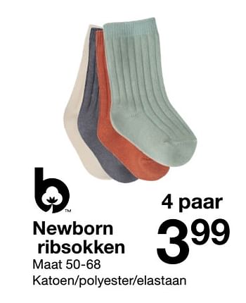 Aanbiedingen Newborn ribsokken - Huismerk - Zeeman  - Geldig van 19/02/2022 tot 25/02/2022 bij Zeeman