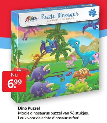 Aanbiedingen Dino puzzel - Huismerk - Boekenvoordeel - Geldig van 19/02/2022 tot 27/02/2022 bij Boekenvoordeel
