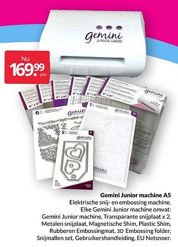 Aanbiedingen Gemini junior machine a5 - Gemini - Geldig van 19/02/2022 tot 27/02/2022 bij Boekenvoordeel