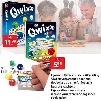 Aanbiedingen Qwixx + qwixx mixx - uitbreiding - White Goblin Games - Geldig van 19/02/2022 tot 27/02/2022 bij Boekenvoordeel
