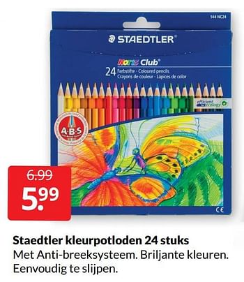 Aanbiedingen Staedtler kleurpotloden - Staedtler - Geldig van 19/02/2022 tot 27/02/2022 bij Boekenvoordeel