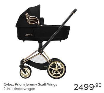 Aanbiedingen Cybex priam jeremy scott wings 2-in-1 kinderwagen - Cybex - Geldig van 20/02/2022 tot 26/02/2022 bij Baby & Tiener Megastore