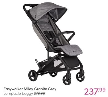 Aanbiedingen Easywalker miley granite grey compacte buggy - Easywalker - Geldig van 20/02/2022 tot 26/02/2022 bij Baby & Tiener Megastore