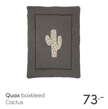 Aanbiedingen Quax boxkleed cactus - Quax - Geldig van 20/02/2022 tot 26/02/2022 bij Baby & Tiener Megastore