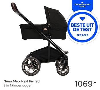 Aanbiedingen Nuna mixx next rivited 2 in 1 kinderwagen - Nuna - Geldig van 20/02/2022 tot 26/02/2022 bij Baby & Tiener Megastore