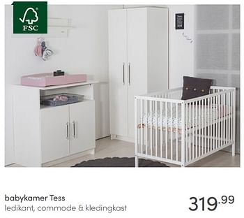 Aanbiedingen Babykamer tess - Huismerk - Baby &amp; Tiener Megastore - Geldig van 20/02/2022 tot 26/02/2022 bij Baby & Tiener Megastore