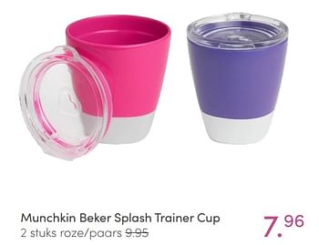 Aanbiedingen Munchkin beker splash trainer cup - Munchkin - Geldig van 20/02/2022 tot 26/02/2022 bij Baby & Tiener Megastore