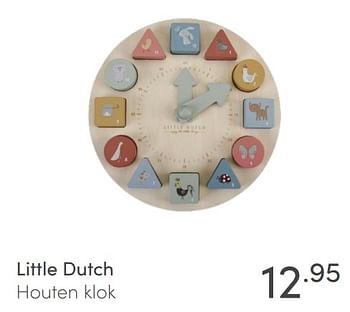 Aanbiedingen Little dutch houten klok - Little Dutch - Geldig van 20/02/2022 tot 26/02/2022 bij Baby & Tiener Megastore