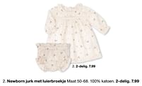 Aanbiedingen Newborn jurk met luierbroekje - Huismerk - Zeeman - Geldig van 19/02/2022 tot 04/06/2022 bij Zeeman