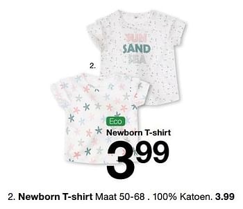 Aanbiedingen Newborn t-shirt - Huismerk - Zeeman  - Geldig van 19/02/2022 tot 04/06/2022 bij Zeeman