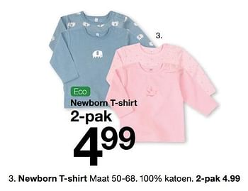 Aanbiedingen Newborn t-shirt - Huismerk - Zeeman  - Geldig van 19/02/2022 tot 04/06/2022 bij Zeeman