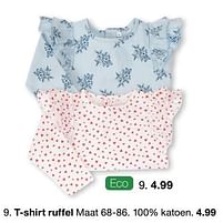Aanbiedingen T-shirt ruffel - Huismerk - Zeeman - Geldig van 19/02/2022 tot 04/06/2022 bij Zeeman