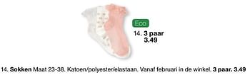 Aanbiedingen Sokken - Huismerk - Zeeman  - Geldig van 19/02/2022 tot 04/06/2022 bij Zeeman