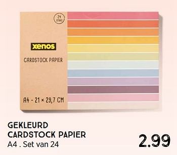 Aanbiedingen Gekleurd cardstock papier - Huismerk - Xenos - Geldig van 21/02/2022 tot 03/04/2022 bij Xenos