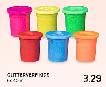 Aanbiedingen Glitterverf kids - Huismerk - Xenos - Geldig van 21/02/2022 tot 03/04/2022 bij Xenos