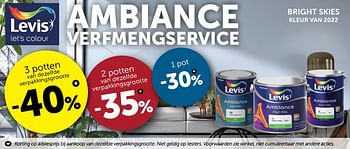 Aanbiedingen Ambiance verfmengservice -30% - Levis - Geldig van 01/03/2022 tot 28/03/2022 bij Zelfbouwmarkt