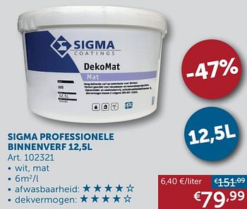 Aanbiedingen Sigma professionele binnenverf - Sigma - Geldig van 01/03/2022 tot 28/03/2022 bij Zelfbouwmarkt