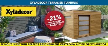 Aanbiedingen Xyladecor terras en tuinhuis -21% - Xyladecor - Geldig van 01/03/2022 tot 28/03/2022 bij Zelfbouwmarkt