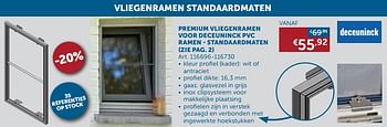 Aanbiedingen Premium vliegenramen voor deceuninck pvc ramen - standaardmaten - Deceuninck - Geldig van 01/03/2022 tot 28/03/2022 bij Zelfbouwmarkt