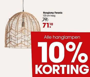 Aanbiedingen Hanglamp feronia - Huismerk - Kwantum - Geldig van 28/02/2022 tot 06/03/2022 bij Kwantum