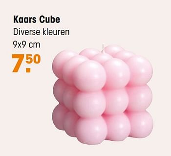 Aanbiedingen Kaars cube - Huismerk - Kwantum - Geldig van 28/02/2022 tot 06/03/2022 bij Kwantum