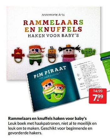 Aanbiedingen Rammelaars en knuffels haken voor baby`s - Huismerk - Boekenvoordeel - Geldig van 26/02/2022 tot 06/03/2022 bij Boekenvoordeel