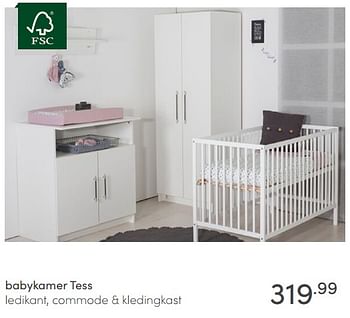 Aanbiedingen Babykamer tess - Huismerk - Baby &amp; Tiener Megastore - Geldig van 27/02/2022 tot 04/03/2022 bij Baby & Tiener Megastore