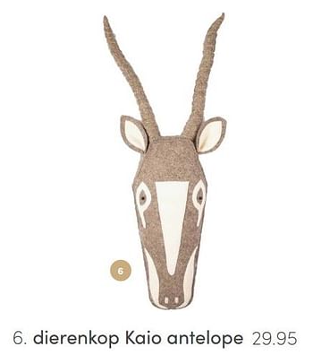 Aanbiedingen Dierenkop kaio antelope - KidsDepot  - Geldig van 27/02/2022 tot 04/03/2022 bij Baby & Tiener Megastore