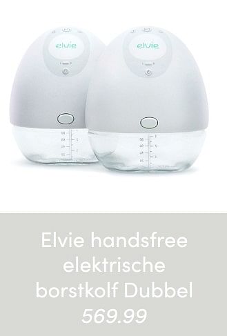 Aanbiedingen Elvie handsfree elektrische borstkolf dubbel - Elvie - Geldig van 27/02/2022 tot 04/03/2022 bij Baby & Tiener Megastore