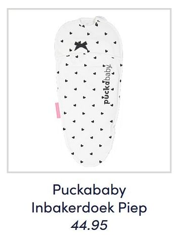 Aanbiedingen Puckababy inbakerdoek piep - Puckababy - Geldig van 27/02/2022 tot 04/03/2022 bij Baby & Tiener Megastore