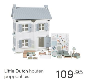Aanbiedingen Little dutch houten poppenhuis - Little Dutch - Geldig van 27/02/2022 tot 04/03/2022 bij Baby & Tiener Megastore