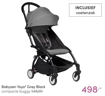 Aanbiedingen Babyzen yoyo2 grey black compacte buggy - Babyzen - Geldig van 27/02/2022 tot 04/03/2022 bij Baby & Tiener Megastore