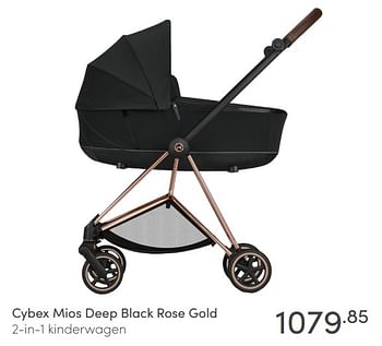 Aanbiedingen Cybex mios deep black rose gold 2-in-1 kinderwagen - Cybex - Geldig van 27/02/2022 tot 04/03/2022 bij Baby & Tiener Megastore