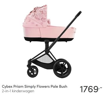 Aanbiedingen Cybex priam simply flowers pale bush 2-in-1 kinderwagen - Cybex - Geldig van 27/02/2022 tot 04/03/2022 bij Baby & Tiener Megastore