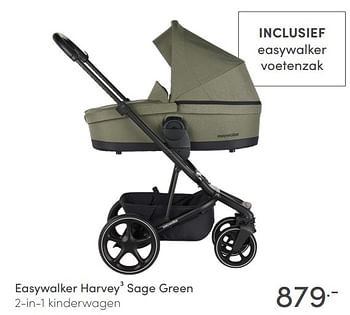 Aanbiedingen Easywalker harvey³ sage green 2-in-1 kinderwagen - Easywalker - Geldig van 27/02/2022 tot 04/03/2022 bij Baby & Tiener Megastore